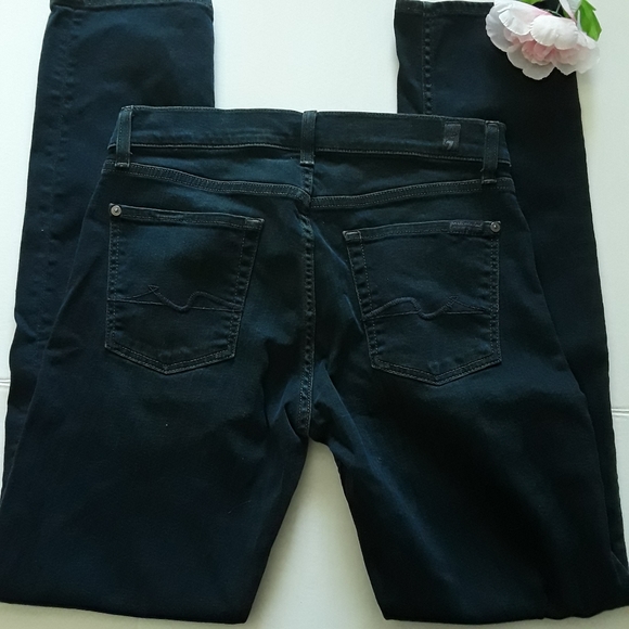 7 For All Mankind Slimmy dark wash jeans, size 30 - Picture 2 of 6